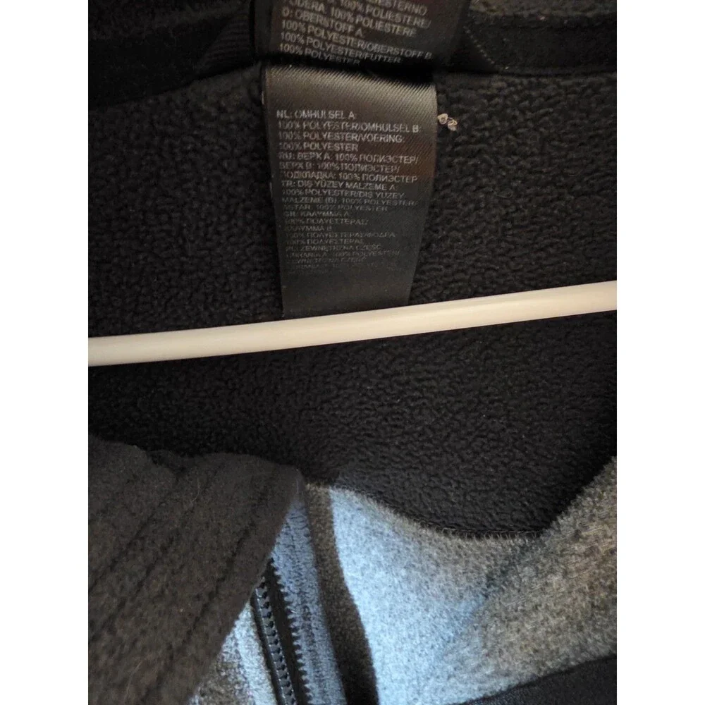 The North Face FlashDry Fleece Jacket Men's XL Tall Gray Black Full Zip Outdoor